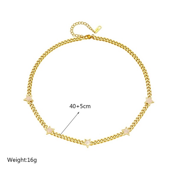 ◾️18K Gold Plated Chunky Star Pendant Necklace - Picture 3 of 5